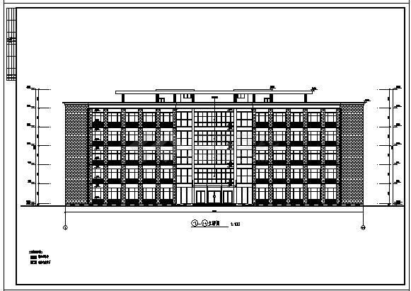 工程毕业设计办公楼设计4400平方米某公司五层办公楼建筑施工cad图含